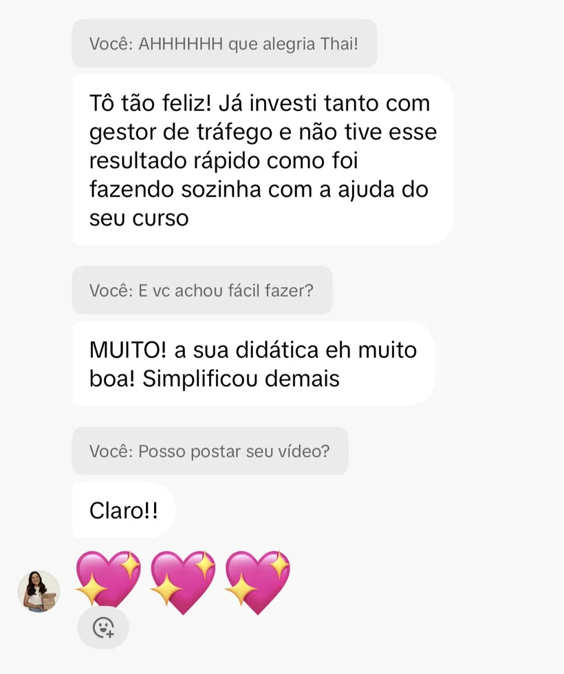 Ela parou de perder tempo com gestores de tráfego e começou a ter resultado de VERDADE